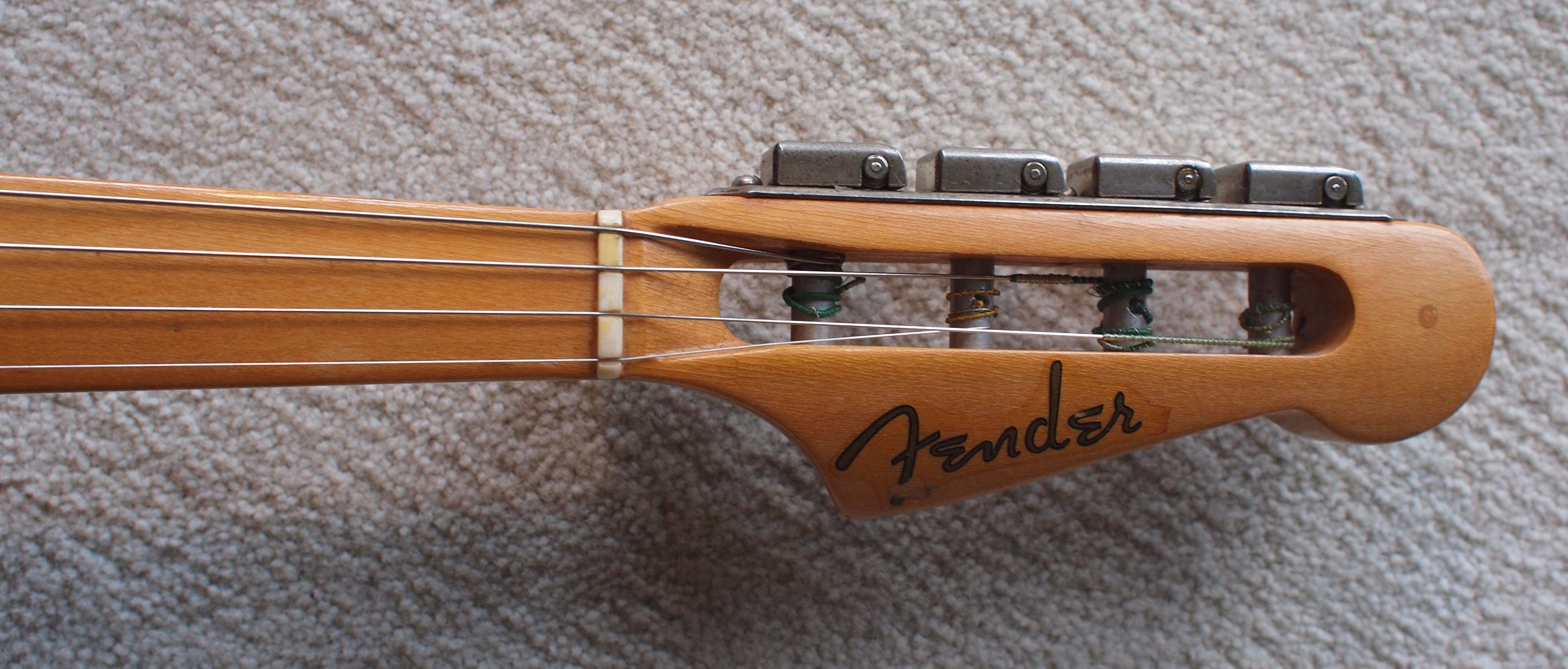 headstock of 1958 Fender