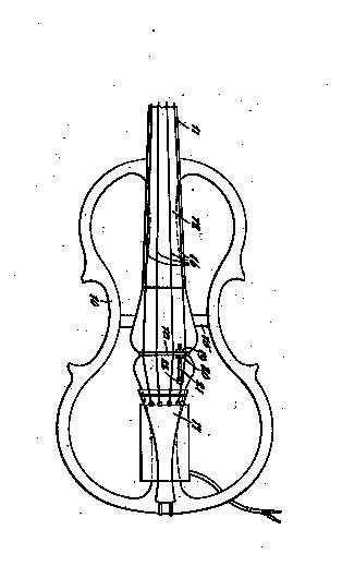 Eisenberg's Electric Violin Patent Drawing